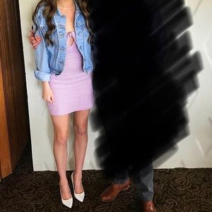 Lulus Purple Gingham Dress